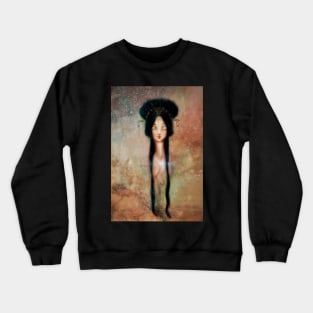 Quan Yin Goddess of Mercy Holding A Butterfly Crewneck Sweatshirt